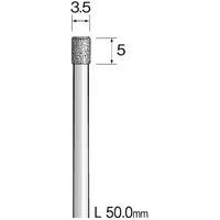 ミニター ミニモ 精密電着ダイヤモンドバー 超硬軸#100 φ3.5 JA1026 1本 852-7794（直送品）