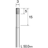 ミニター ミニモ 精密電着ダイヤモンドバー 超硬軸#100 φ3 JA1025 1本 852-7793（直送品）