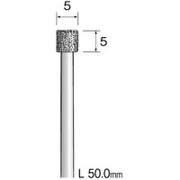 ミニター ミニモ 精密電着ダイヤモンドバー 超硬軸#100 φ5 JA1028 1本 852-7796（直送品）