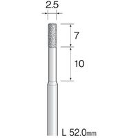 ミニター ミニモ 電着ダイヤモンドバー#270 φ2.5 AD2417 1本 852-7636（直送品）