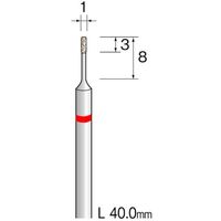 ミニター ミニモ 精密電着CBNバー 超硬軸#230 φ1 JA2012 1本 852-7835（直送品）