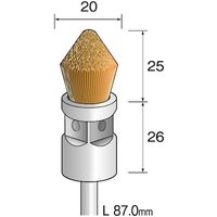 ミニター ミニモ 金属ブラシ 異形 真鍮 φ25 (3個入) FC4733 1袋(3本) 853-0388（直送品）