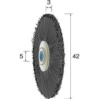 ミニター ミニモ ブラシホイール 豚毛 ハード φ42 (5個入) NA5001 1パック(5個) 853-0680（直送品）