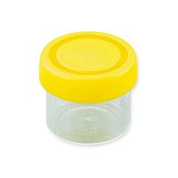 アズワン (小分け)標本容器 40mL フタ黄 1個 8-2259-02-52（直送品）