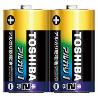 東芝 東芝（TOSHIBA）アルカリ乾電池 単2形 2本パック（シュリンク） LR14AN 2KP 1パック（わけあり品）