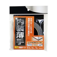 和気産業 内装薄手強力両面テープ 0.3x15mmx10m WEB021 1セット(4個)（直送品）