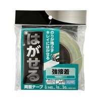 和気産業 はがせる両面テープ 強接着 15mmx20m WDC012 1セット(6個)（直送品）