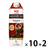 UCC上島珈琲 UCC ゴールドスペシャル アイスコーヒー 甘さひかえめ 1L 1箱（10＋2本入）