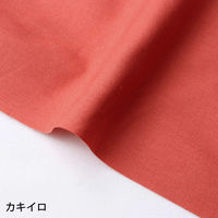 NBK エイティスクエア 無地 生地 綿100% シャーティング カキイロ オレンジ系 巾約110cm×8m切売カット KD4630-130（直送品）