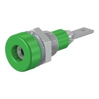 エスコ φ2mm/M 6 パネルマウントソケット(緑) EA940DP-505 1セット(8個)（直送品）