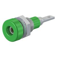 エスコ φ2mm/M 6 パネルマウントソケット(緑) EA940DP-525 1セット(6個)（直送品）