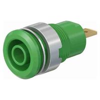エスコ φ4mm/M12 パネルマウントソケット(緑) EA940DP-555 1セット(11個)（直送品）