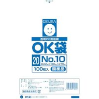 大倉工業 オークラ OK袋 20μm 10号 OK (20)10 1セット(4000枚:100枚×40袋) 557-3051（直送品）