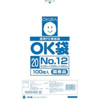 大倉工業 オークラ OK袋 20μm 12号 OK (20)12 1セット(1000枚:100枚×10袋) 557-2589（直送品）