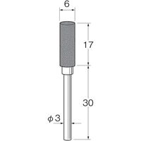 日本精密機械工作 リューター 軸付セラミックゴム砥石(金属研削用) R2320 1パック(10本) 543-4275（直送品）