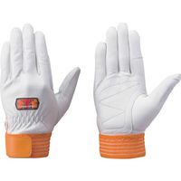 トンボ トンボレックス 羊革製手袋 手の平当て付 オレンジ R-330R L 1双 511-7078（直送品）