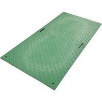 ウッドプラスチック 工事用敷板 Wボード 両面凸 カラー:緑 1219mm×2438mm B1224-20-GRSB-M2K4 1個(1枚)（直送品）
