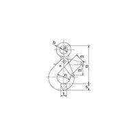 キトー チェーンスリング用金具 アイタイプ シングルフック HJJ08 1個（直送品）