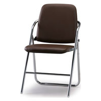 【軒先渡し】SANKEI SCF02.12-CXNB 折りたたみ椅子 ブラウン SCF12-CXNB-BR 1セット(4脚入)（直送品）