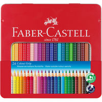 ファーバーカステル カラーグリップ水彩色鉛筆 24色 (缶入) 112423 1個（直送品）