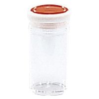 シント―化学 スチロール瓶 透明(押込蓋) 10259104 フタ:オレンジ(基本色) 101-59205(30CC) 1個（直送品）