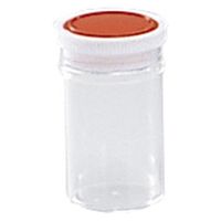 シント―化学 スチロール瓶 透明(押込蓋) 10259107 フタ:オレンジ(基本色) 101-59208(70CC) 1個（直送品）