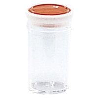 シント―化学 スチロール瓶 透明(押込蓋) 10259106 フタ:オレンジ(基本色) 101-59207(50CC) 1個（直送品）