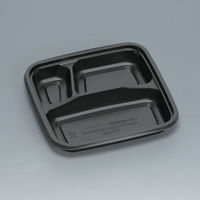 福助工業 弁当容器 耐寒耐熱容器TR-36H 黒 00755914 1ケース(600個(50個×12)（直送品）