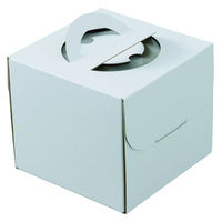 ヤマニパッケージ ケーキ箱 デコホワイト150 4.5号 中央差し DE-220 1ケース(100個(25個×4)（直送品）