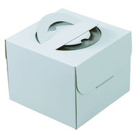 ヤマニパッケージ ケーキ箱 デコホワイト150 5号 中央差し DE-221 1ケース(100個(25個×4)（直送品）
