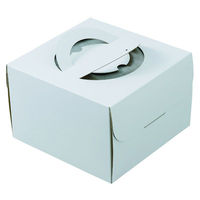 ヤマニパッケージ ケーキ箱 デコホワイト150 6号 中央差し DE-222 1ケース(100個(25個×4)（直送品）