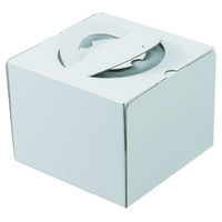 ヤマニパッケージ ケーキ箱 デコホワイト150 4.5号 上差し DE-224 1ケース(100個(25個×4)（直送品）