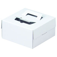 ヤマニパッケージ ケーキ箱 デコホワイト4号 CLトレー付 DE-70 1ケース(200個(1個×200)（直送品）