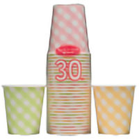 アートナップ 紙コップ ギンガムチェックペーパーカップ(3色アソート)30個入 GCH-344 1ケース(60個(1個×60)（直送品）