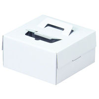 ヤマニパッケージ ケーキ箱 デコホワイト6号 CLトレー付 DE-9 1ケース(100個(1個×100)（直送品）