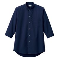 ボンマックス メンズスタンドカラー七分袖シャツ ネイビー L FB5052M 1枚（直送品）