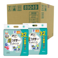 日本製紙クレシア 肌ケア アクティ超うす型パンツ すっきりごこち L-LL32枚 2回分吸収 1箱（32枚入×2パック）