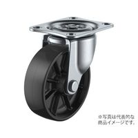 ユーエイ G型キャスター 自在車プレート式 径50mm ナイロン車輪(黒) G-50BN 1個 62-9775-31（直送品）