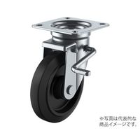 ユーエイ JB型キャスター 自在車プレート式(ダブルストッパー付) NRJB-130(R) 1個 62-9775-92（直送品）