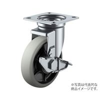 ユーエイ JーS型キャスター 自在車プレート式(ストッパー付) 径150mm ウレタン車輪(ナイロンホイル) GUJ-150S 1個（直送品）