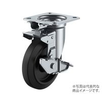 ユーエイ JKーS型キャスター 自在車(旋回固定式)プレート式(ストッパー付) NRJK-150S 1個 62-9776-16（直送品）