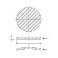 旭製作所 ガラスフィルター Φ60 細目 10枚入 3900-60/3 1箱(10枚) 64-9048-20（直送品）