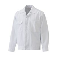 アズワン 男性長袖上着 綿100% ホワイト L 65-1702-63 1着（直送品）