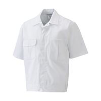 アズワン 男性半袖上着 綿100% ホワイト 4L 65-1702-77 1着（直送品）