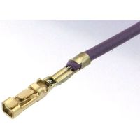 共立電子産業 QI片端圧着済ワイヤー 450mm 紫 10本入 QW-1PU 1袋(10本) 65-3734-31（直送品）