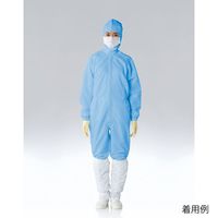 東洋リントフリー オートクレーブ滅菌対応ツナギ服(センターファスナー)青 3L FP1204-02 1枚 65-3865-47（直送品）