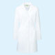 KAZEN（カゼン） レディス薬局衣（ハーフ丈）261 長袖 シングル オフホワイト 3L 医療白衣 ドクターコート 診察衣