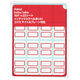 アスクル　インデックスラベル　コクヨ タイトルブレーン対応　小（25×18mm）　赤　1箱（3520片：352片×10袋）  オリジナル