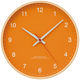 Lemnos（レムノス）木枠デザイン時計 オレンジ 掛け時計 [電波 スイープ] 直径303mm 101451-3 1個（取寄品）
