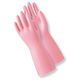 【ビニール手袋】 ショーワグローブ 「現場のチカラ」 簡易包装ワーキング中厚手 ピンク S 1袋（5双入）  オリジナル